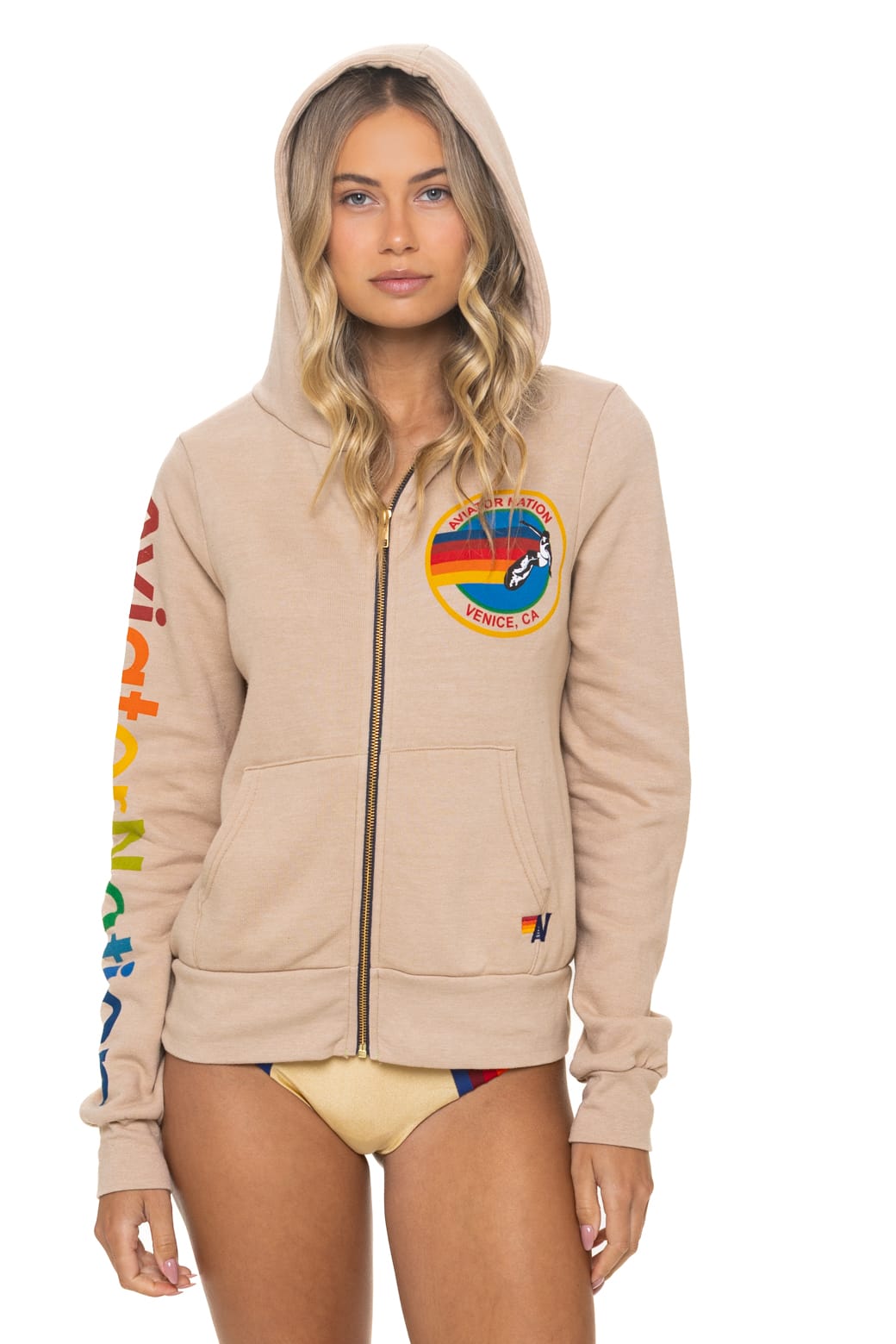 AVIATOR NATION VENICE HOODIE - SAND