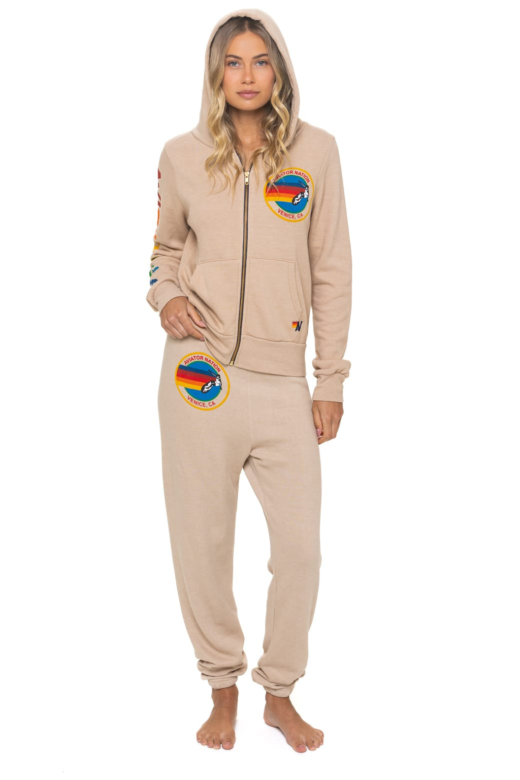 AVIATOR NATION VENICE HOODIE - SAND