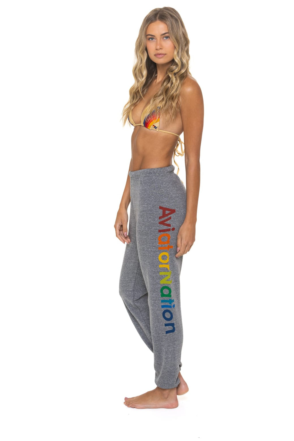 AVIATOR NATION VENICE SWEATPANTS - HEATHER GREY