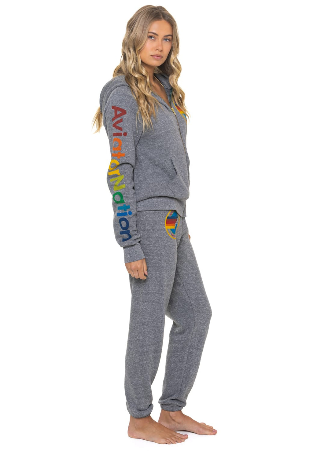 AVIATOR NATION VENICE HOODIE - HEATHER GREY