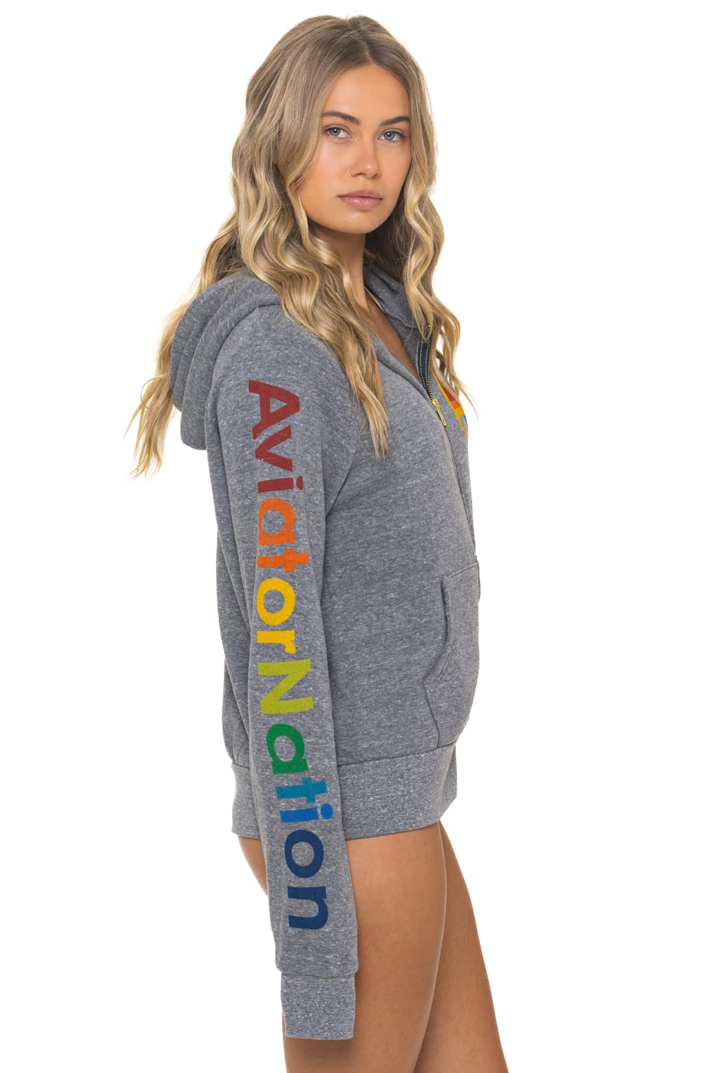 AVIATOR NATION VENICE HOODIE - HEATHER GREY