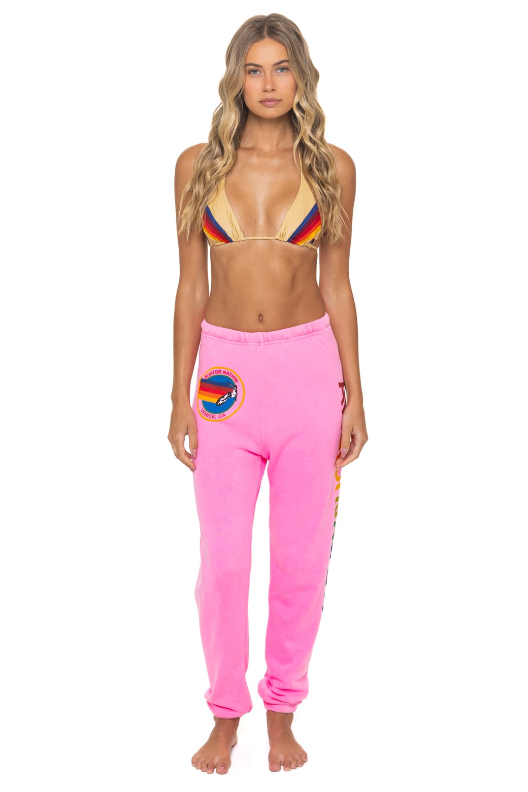 AVIATOR NATION VENICE SWEATPANTS - NEON PINK