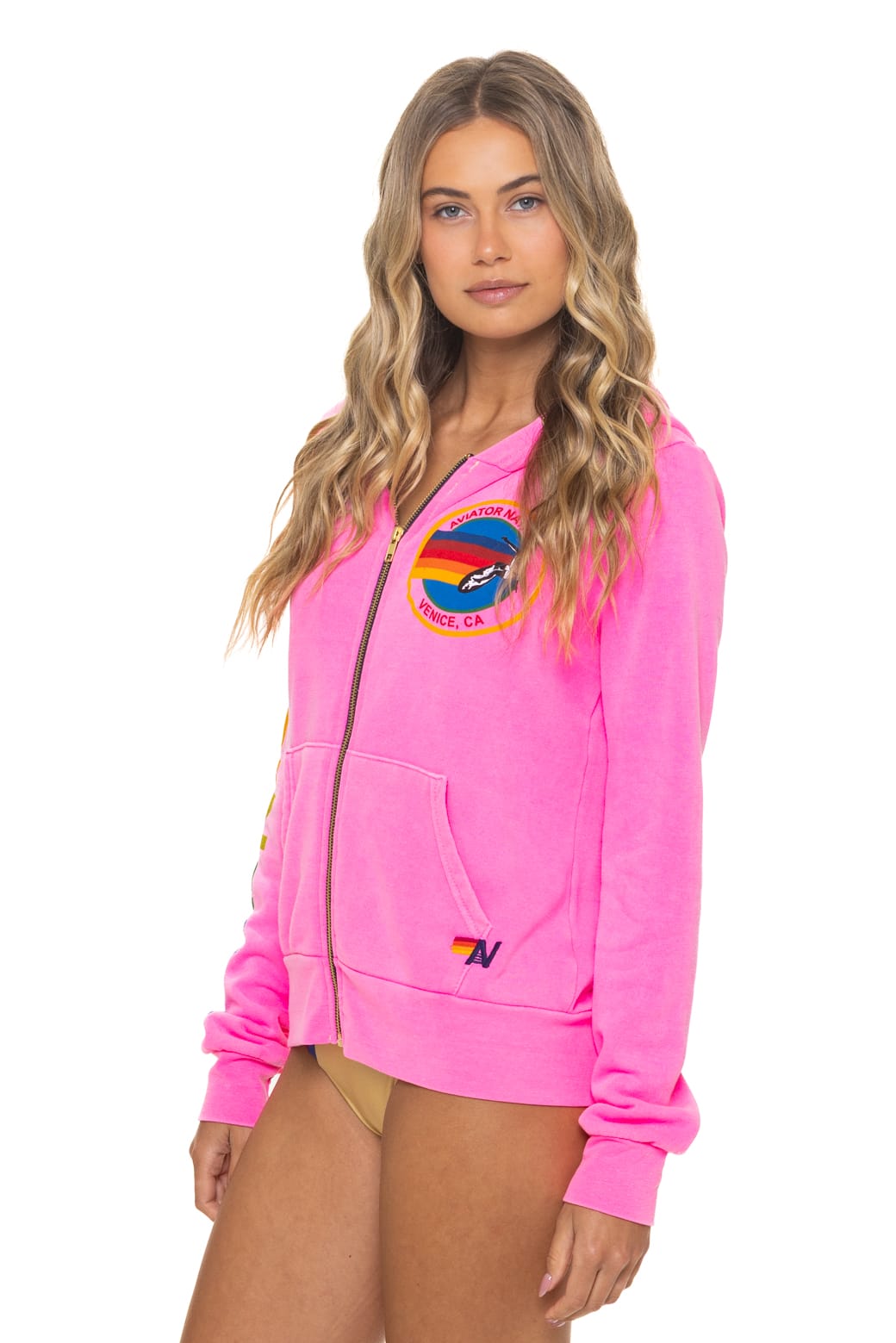 AVIATOR NATION VENICE HOODIE - NEON PINK