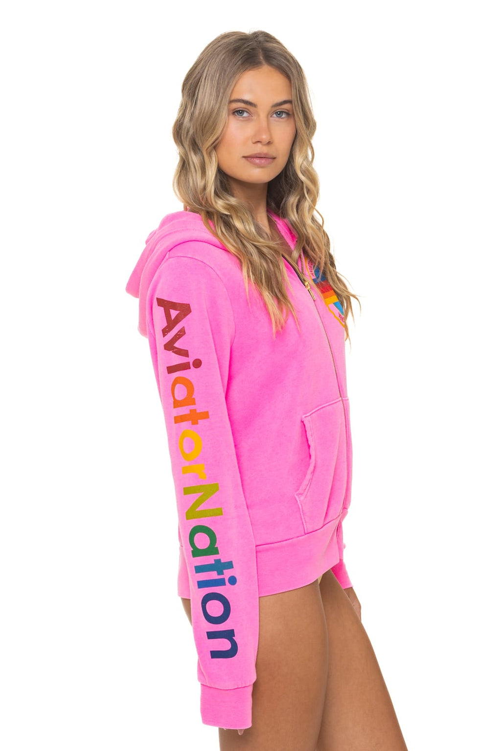 AVIATOR NATION VENICE HOODIE - NEON PINK