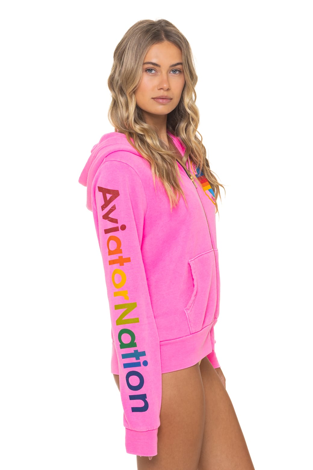 AVIATOR NATION VENICE HOODIE - NEON PINK