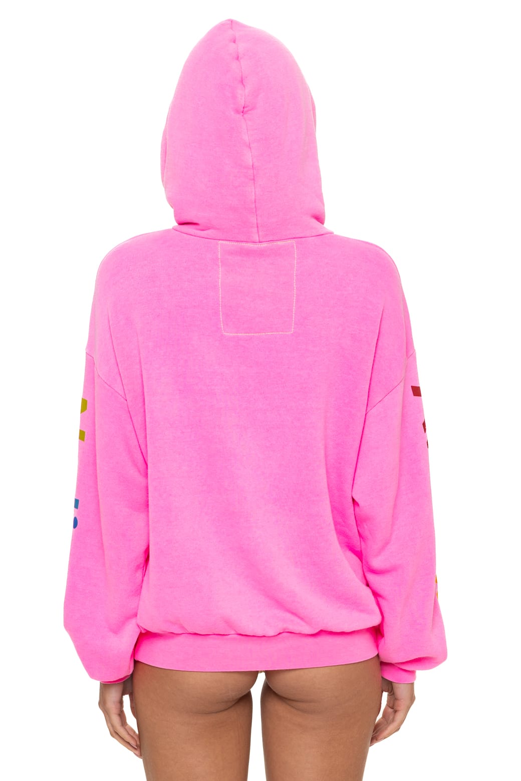 AVIATOR NATION RELAXED VENICE PULLOVER HOODIE - NEON PINK