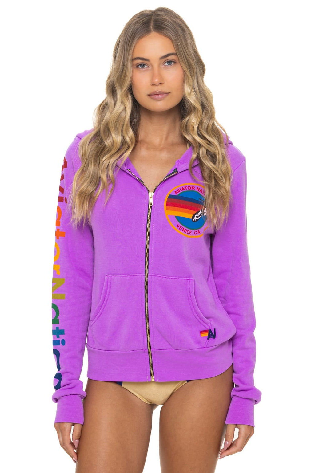 AVIATOR NATION VENICE HOODIE - NEON PURPLE