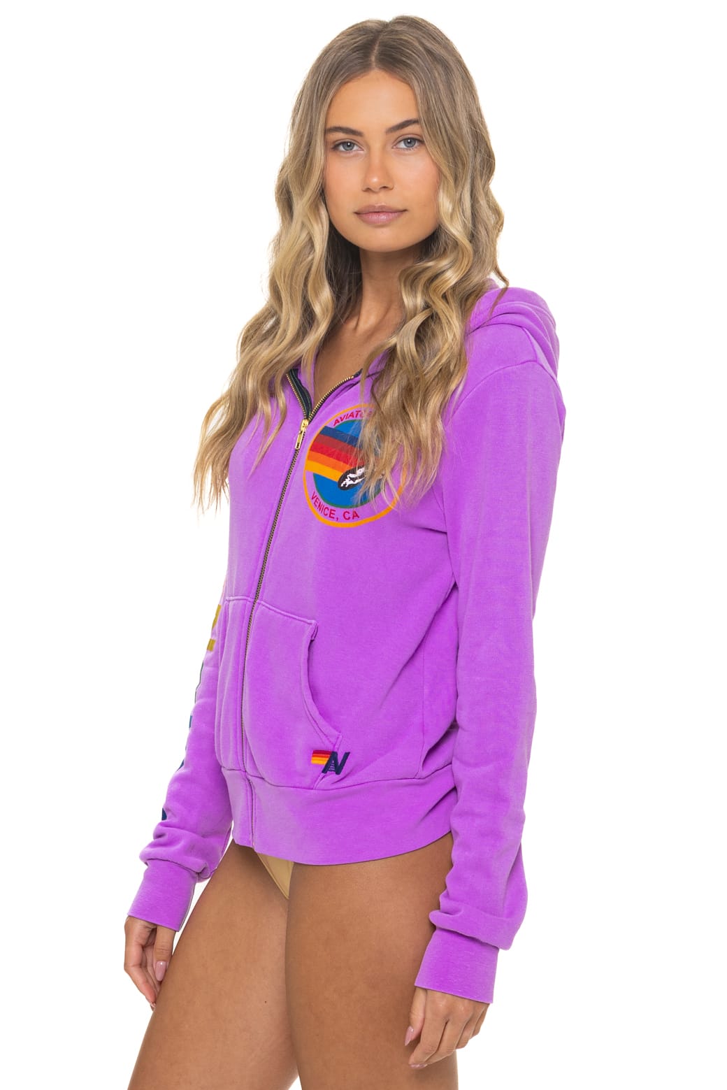 AVIATOR NATION VENICE HOODIE - NEON PURPLE