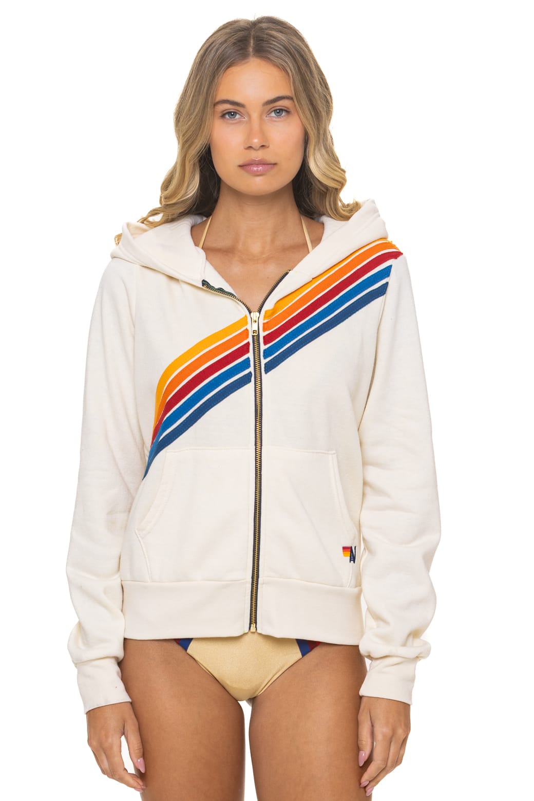 DISCO ZIP HOODIE - VINTAGE WHITE