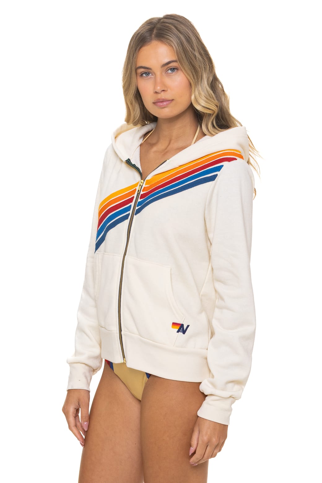 DISCO ZIP HOODIE - VINTAGE WHITE