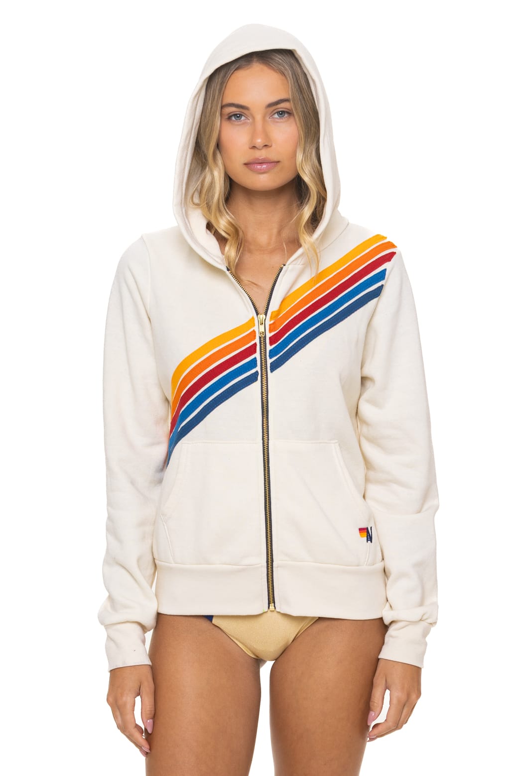 DISCO ZIP HOODIE - VINTAGE WHITE