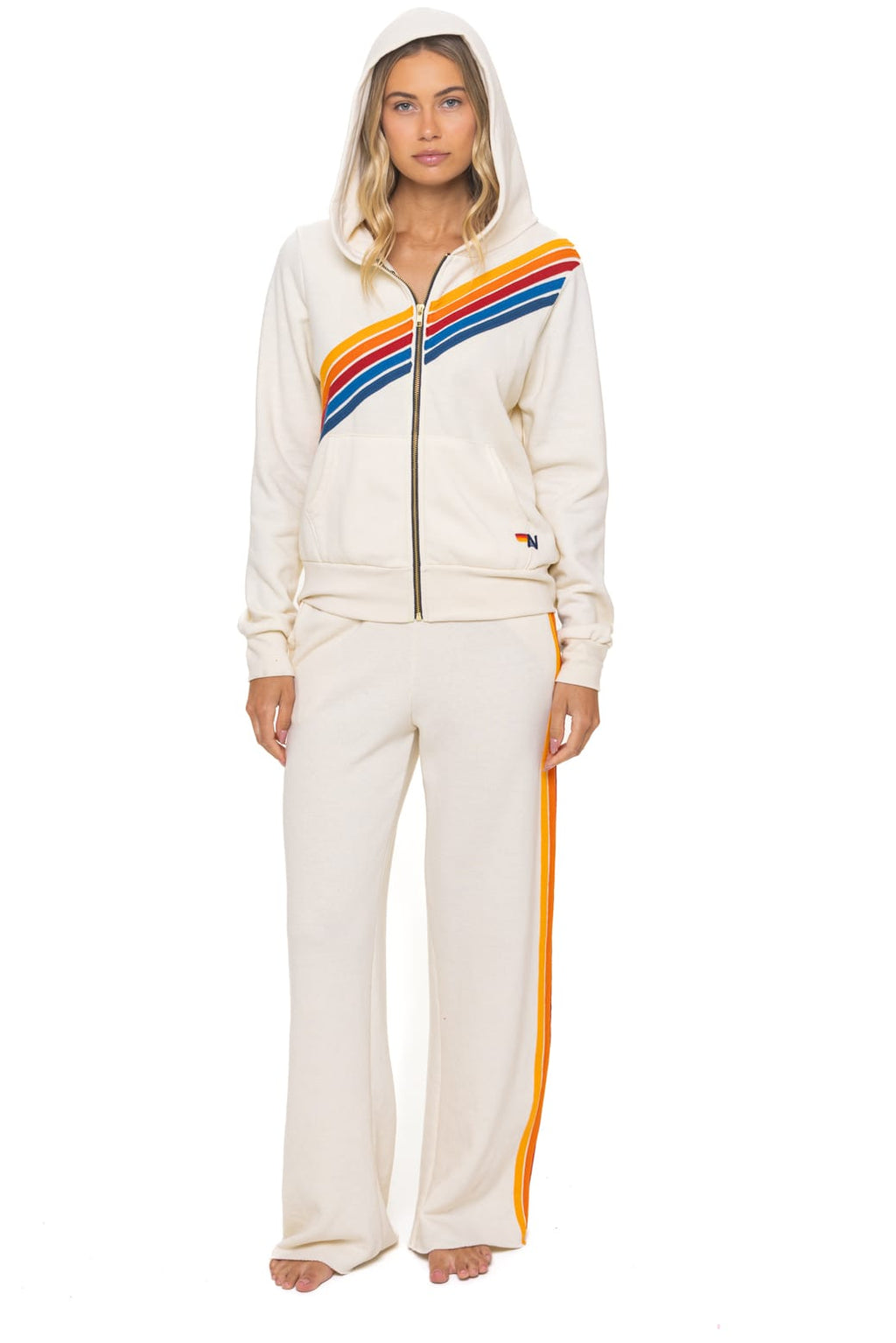 DISCO ZIP HOODIE - VINTAGE WHITE