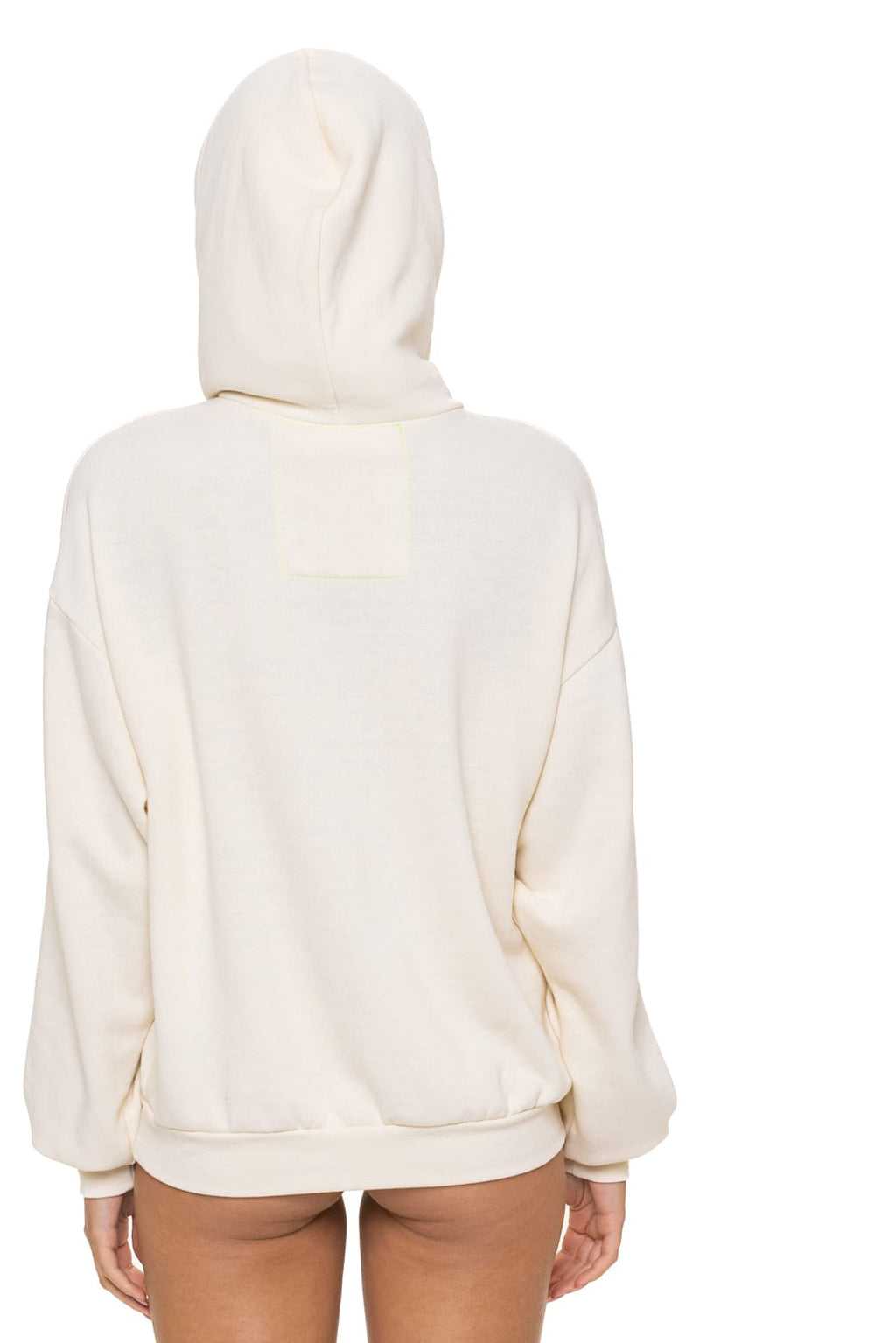 5 STRIPE RELAXED PULLOVER HOODIE - VINTAGE WHITE