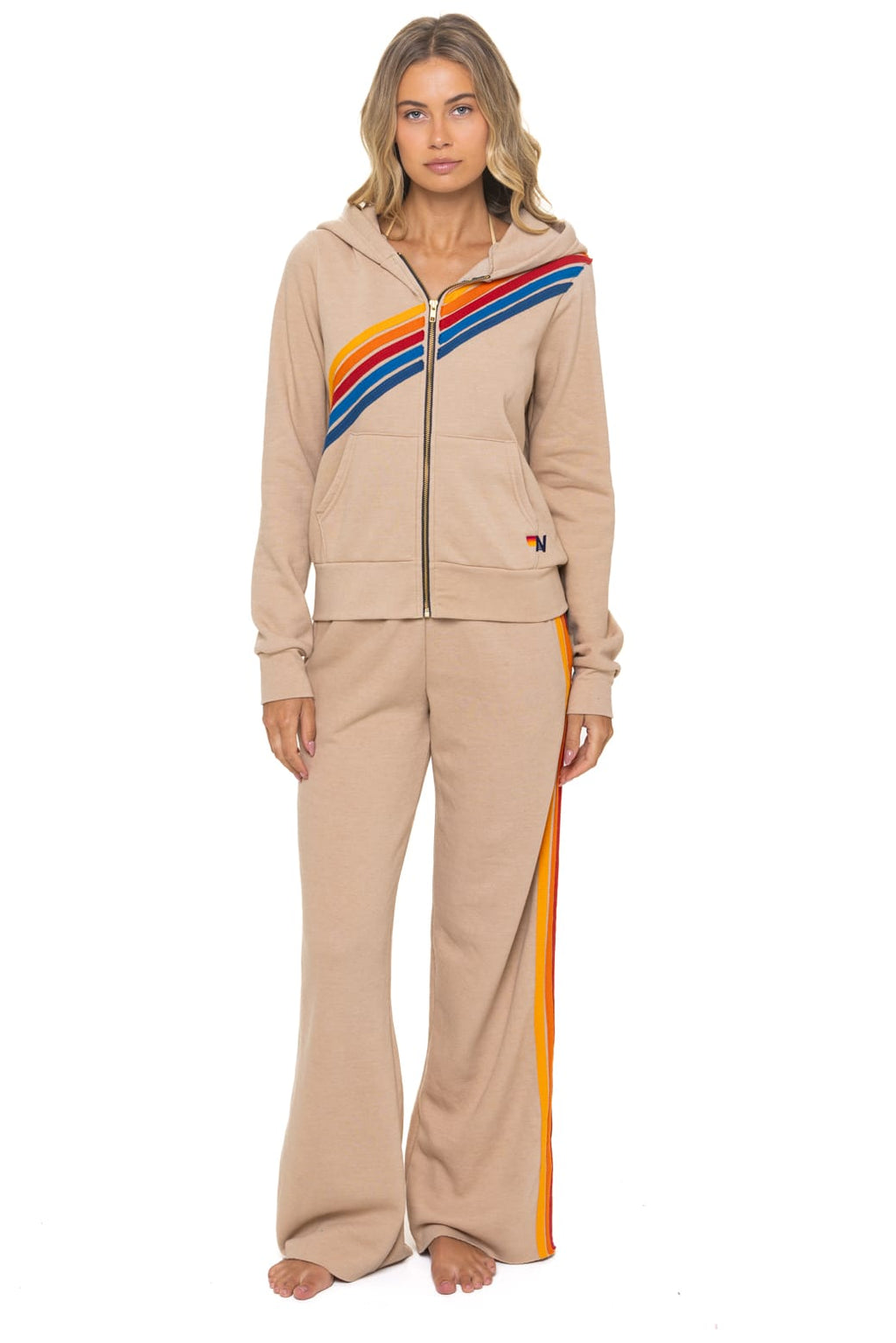DISCO ZIP HOODIE - SAND