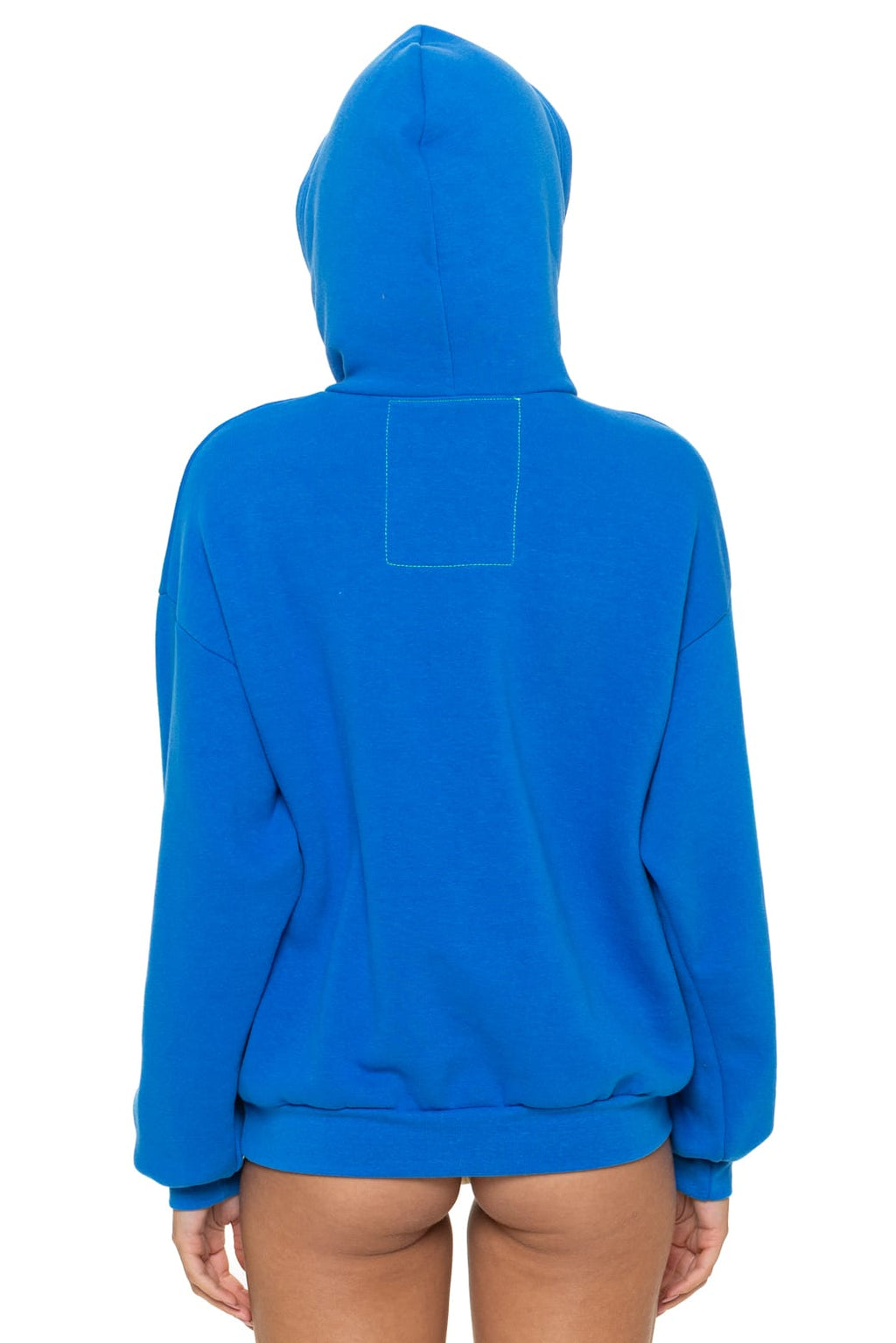 5 STRIPE RELAXED PULLOVER HOODIE - OCEAN