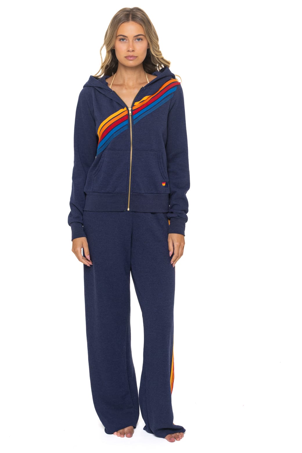 DISCO ZIP HOODIE - NAVY