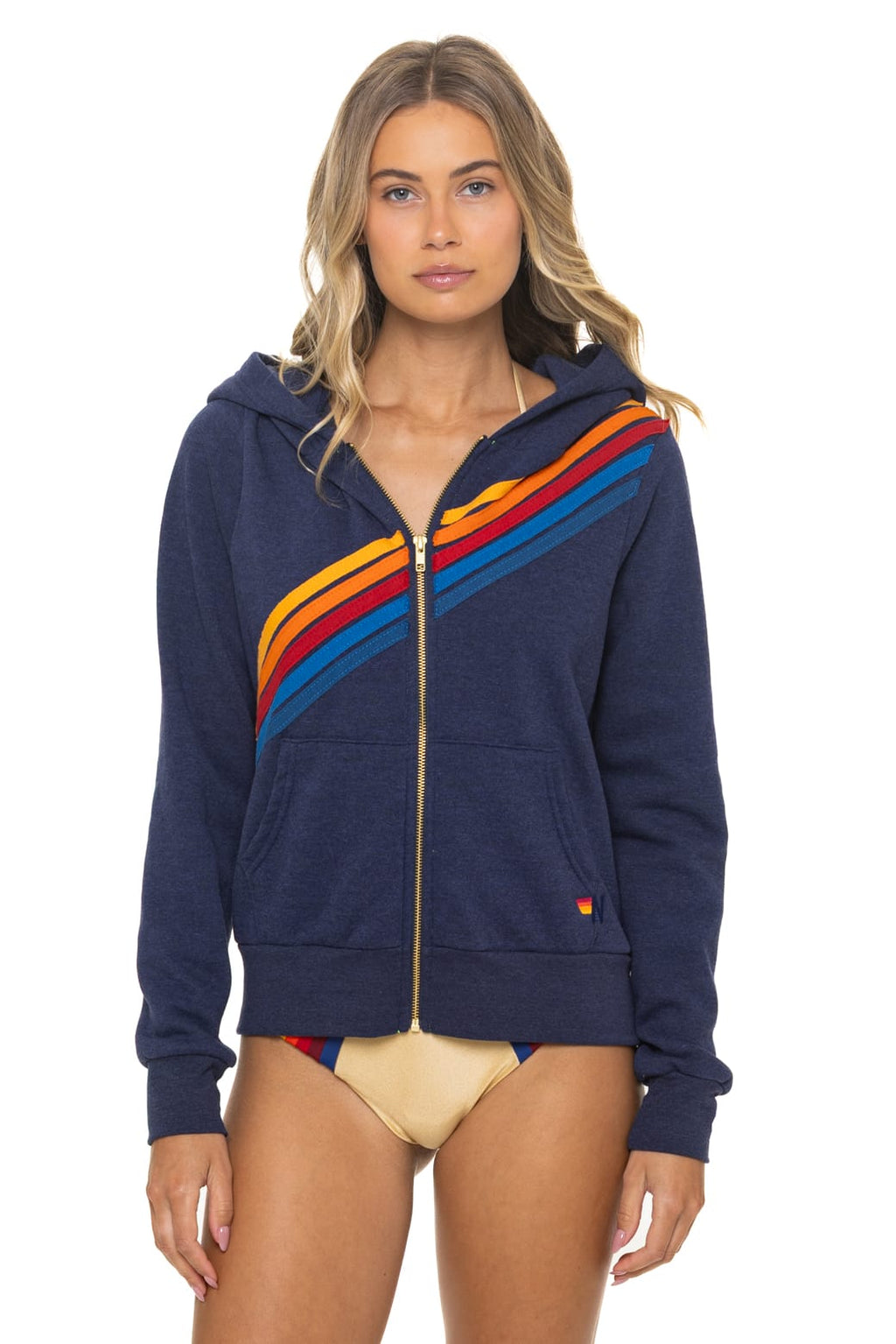 DISCO ZIP HOODIE - NAVY