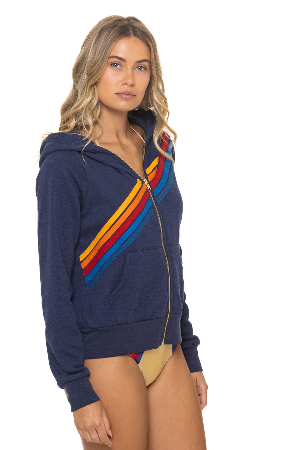DISCO ZIP HOODIE - NAVY