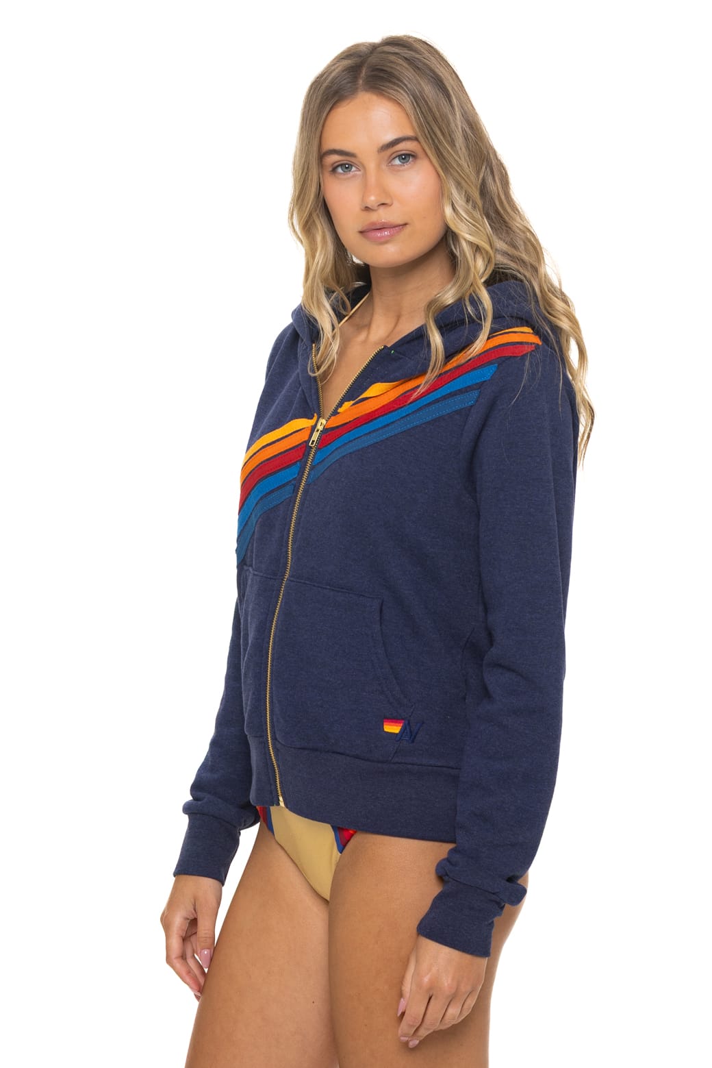DISCO ZIP HOODIE - NAVY