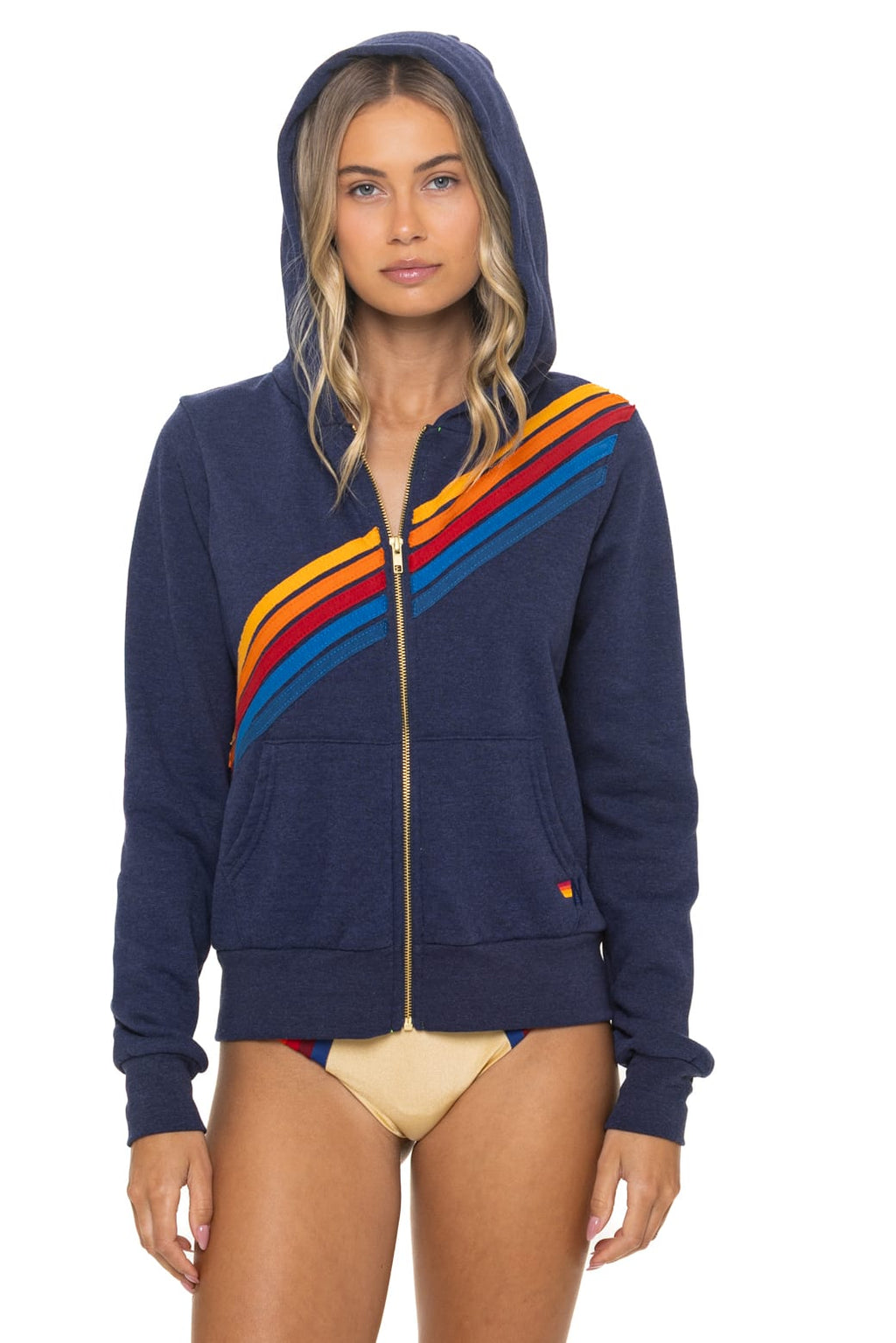 DISCO ZIP HOODIE - NAVY