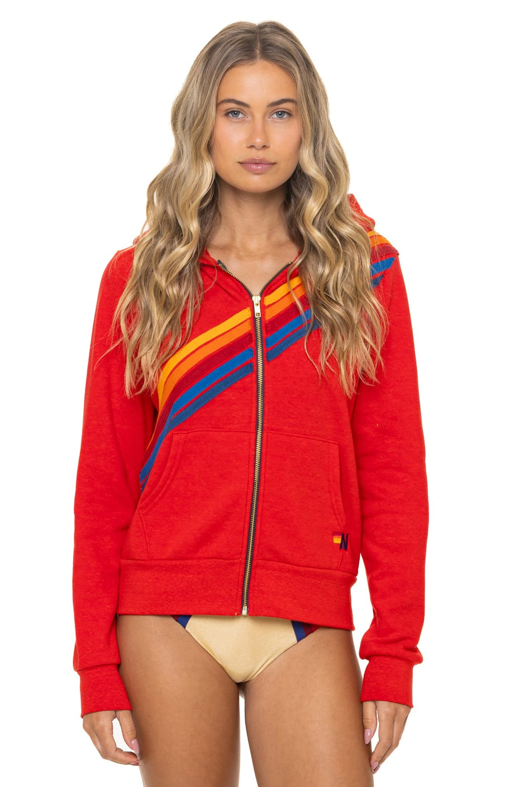 DISCO ZIP HOODIE - RED