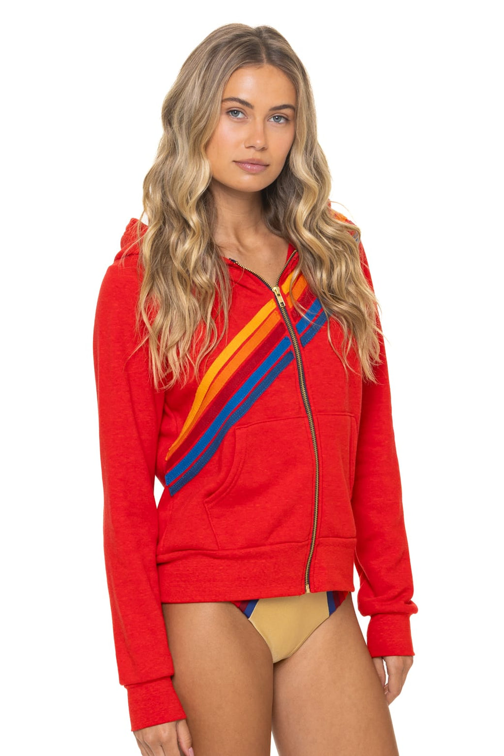 DISCO ZIP HOODIE - RED