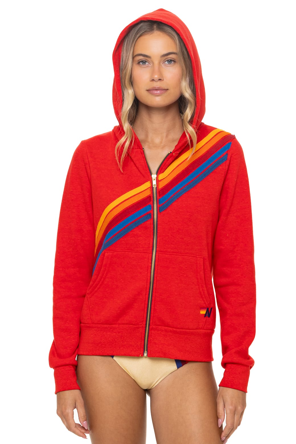 DISCO ZIP HOODIE - RED