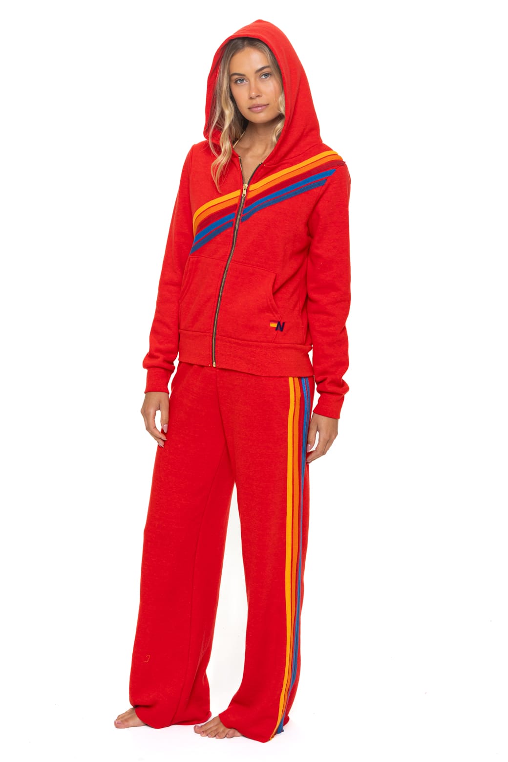 DISCO ZIP HOODIE - RED