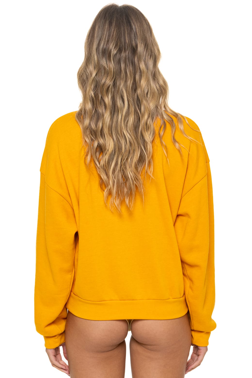5 STRIPE RELAXED CREW SWEATSHIRT - VINTAGE GOLD