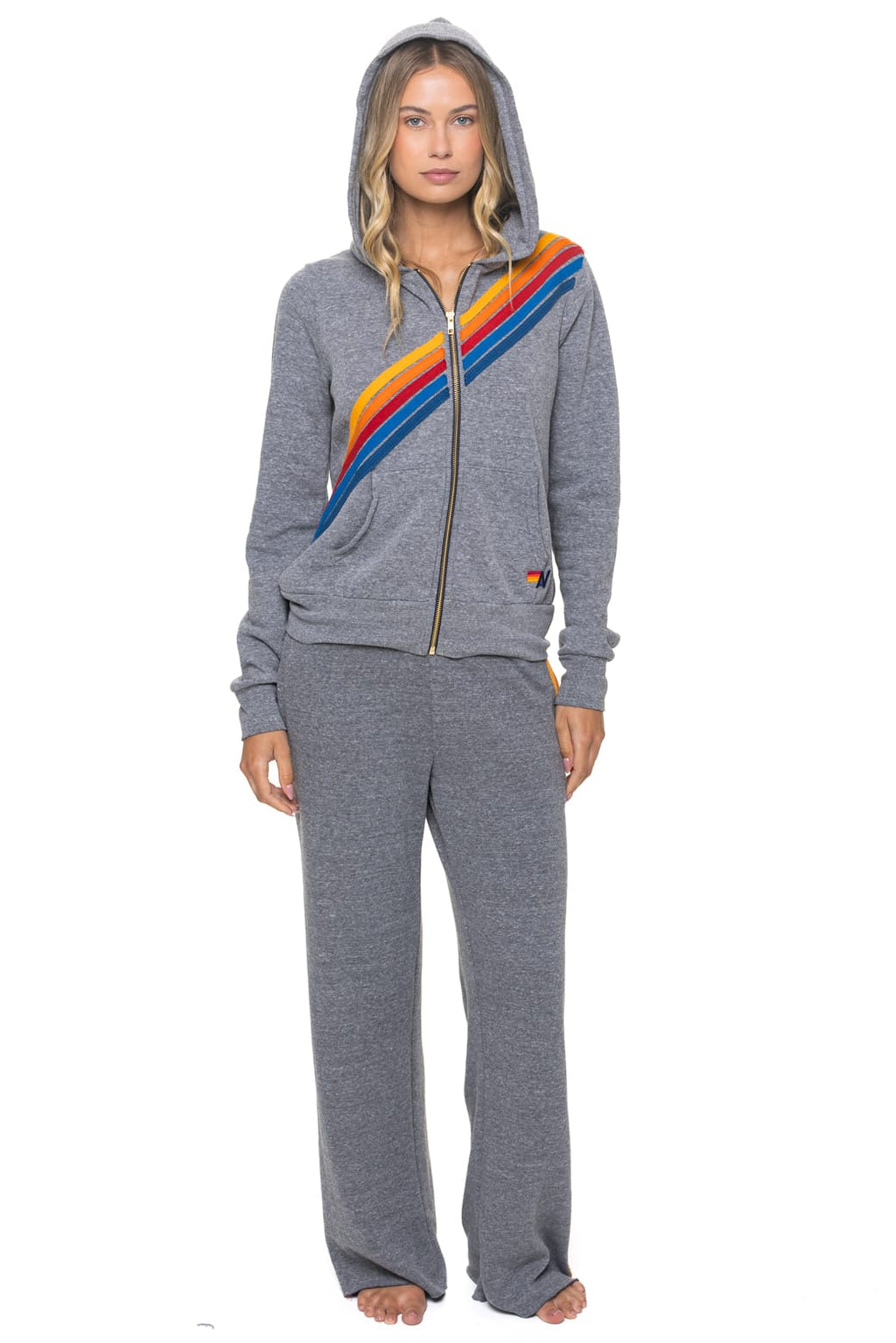DISCO ZIP HOODIE - HEATHER GREY