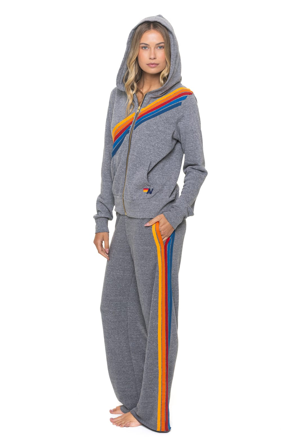 DISCO ZIP HOODIE - HEATHER GREY