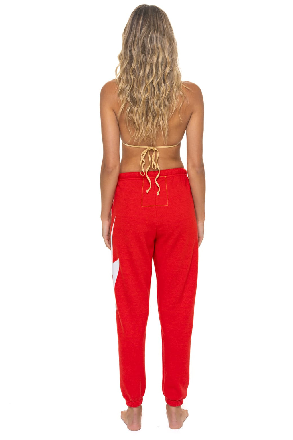 BOLT STITCH SWEATPANTS - RED // WHITE