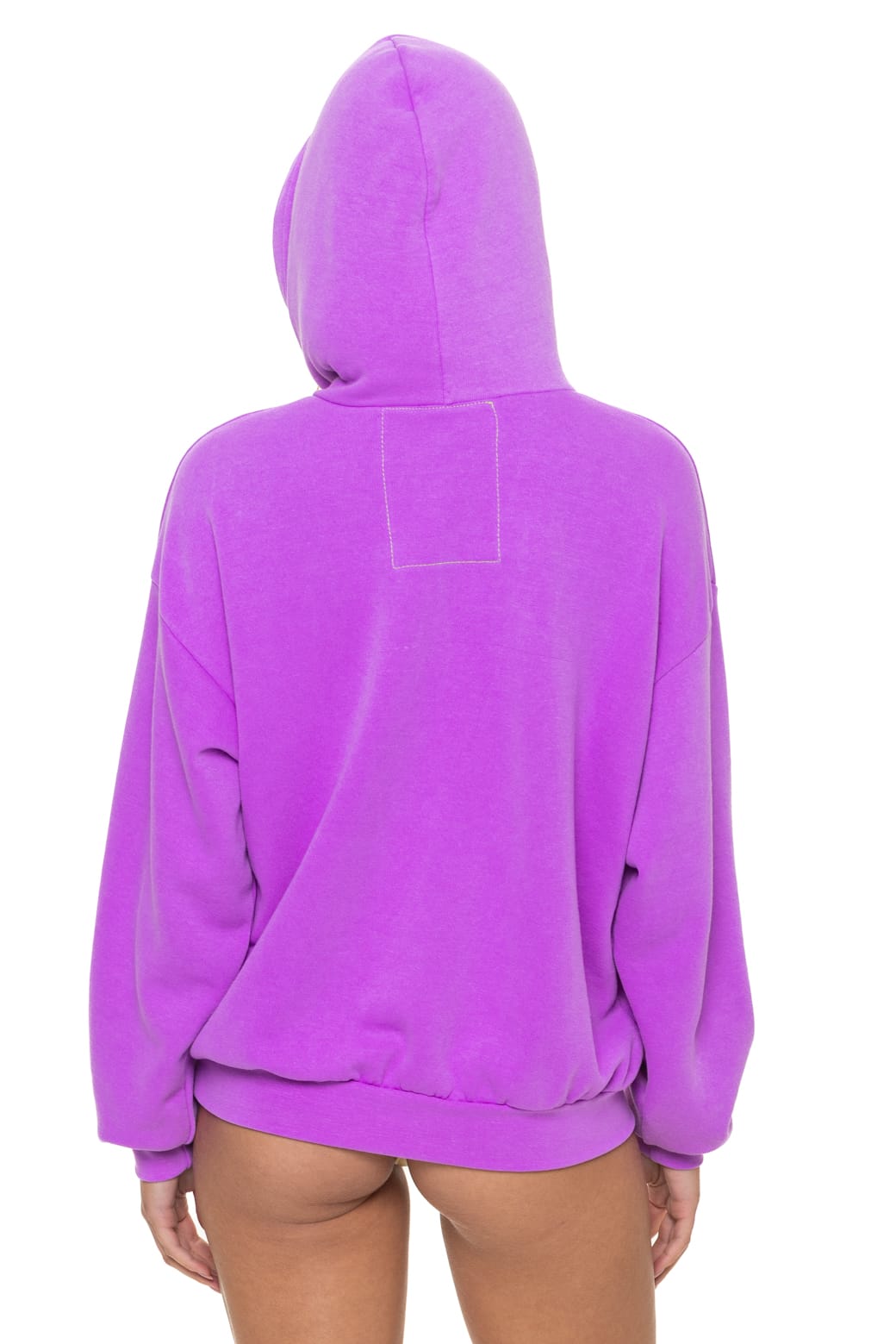 BOLT STITCH RELAXED PULLOVER HOODIE - NEON PURPLE // NEON PINK