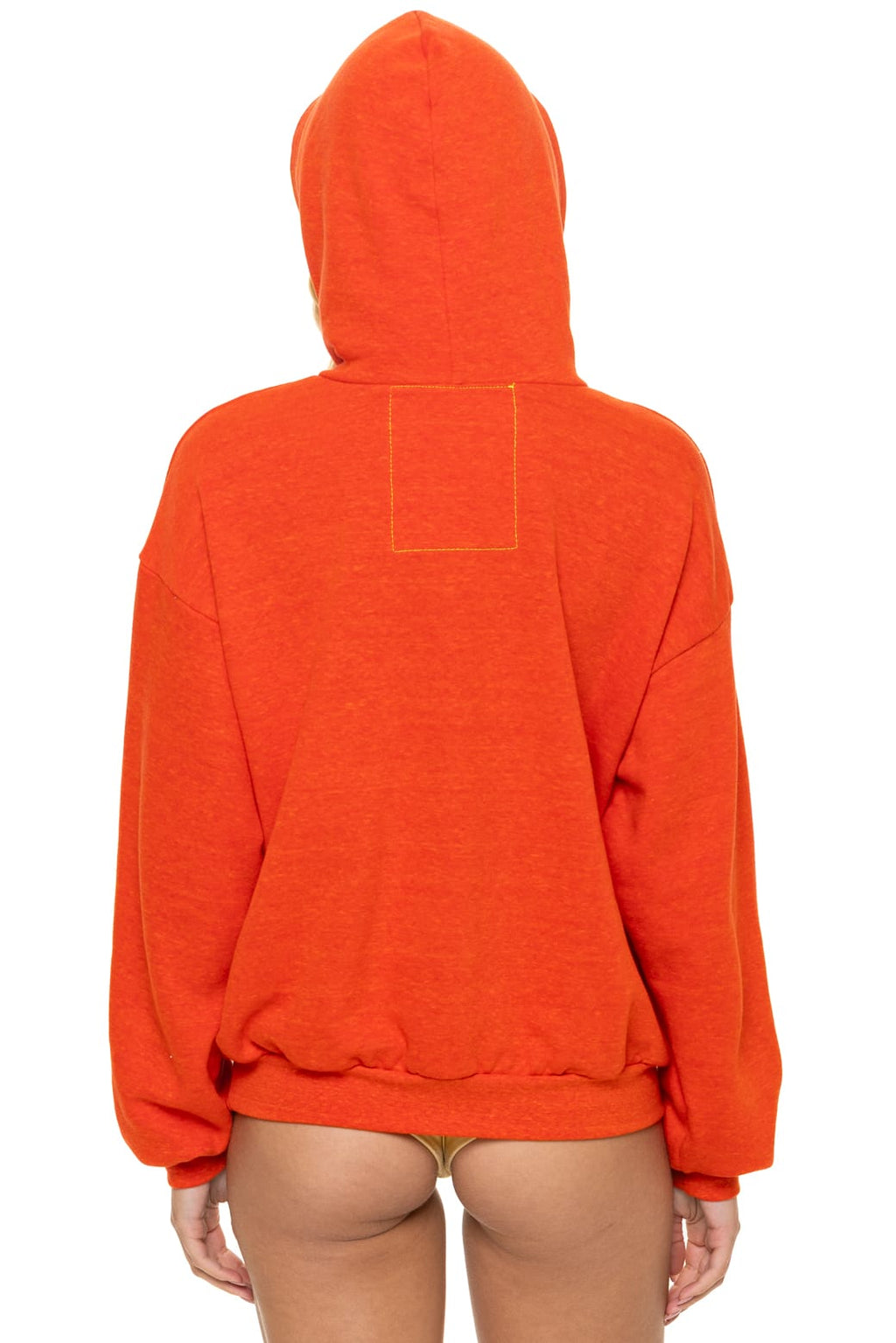 BOLT STITCH RELAXED PULLOVER HOODIE - VINTAGE ORANGE // WHITE