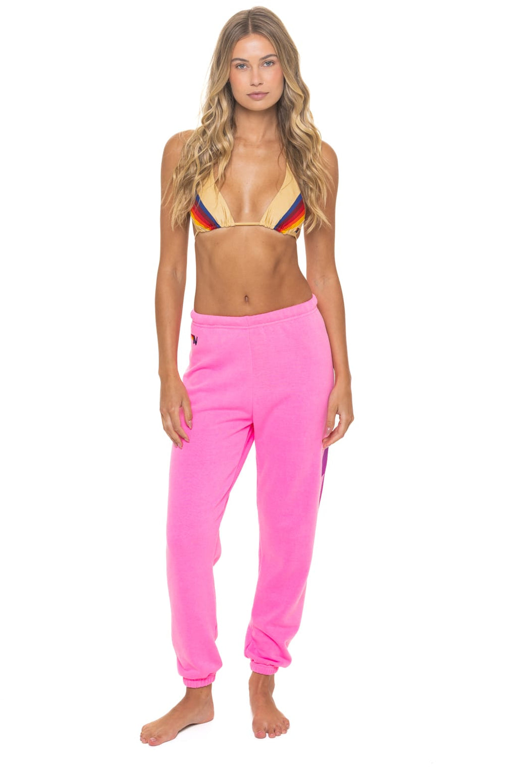 BOLT FADE SWEATPANTS - NEON PINK // PINK // PURPLE