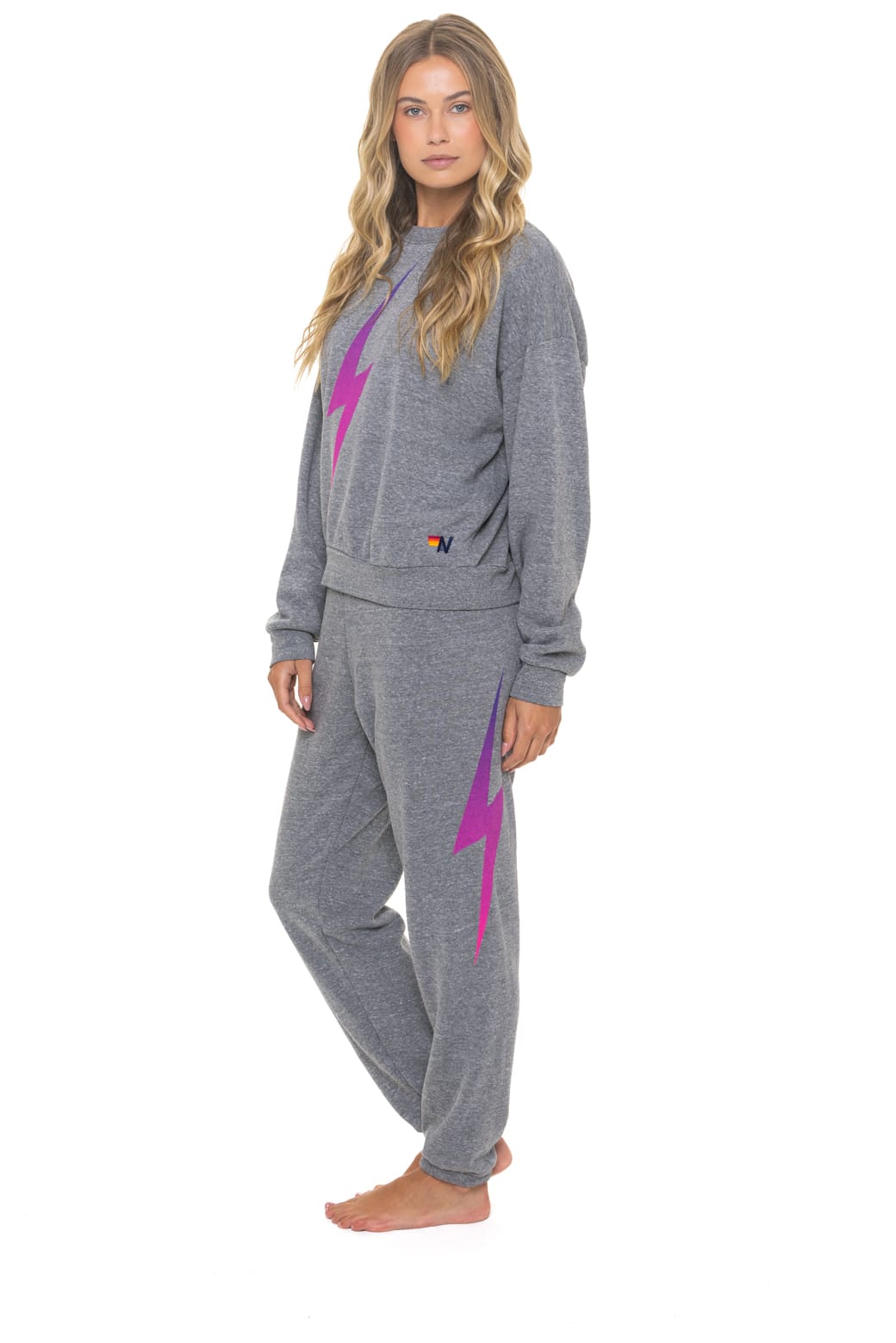 BOLT FADE SWEATPANTS - HEATHER GREY // PINK // PURPLE