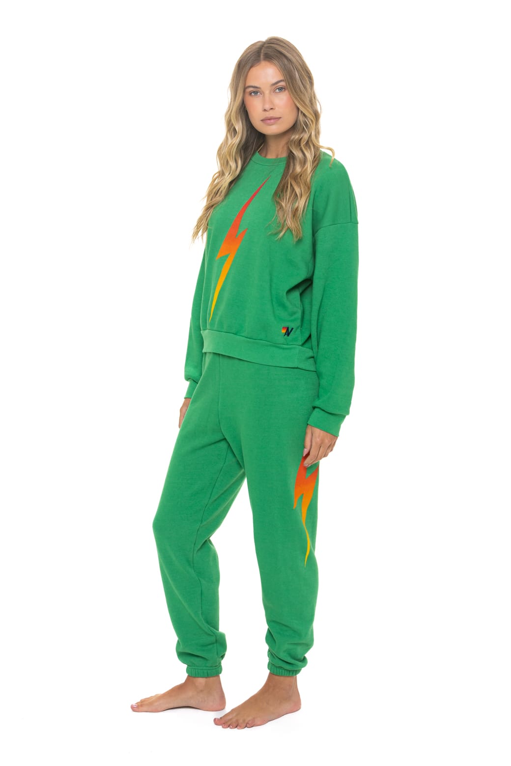 BOLT FADE SWEATPANTS - KELLY GREEN // RED // YELLOW