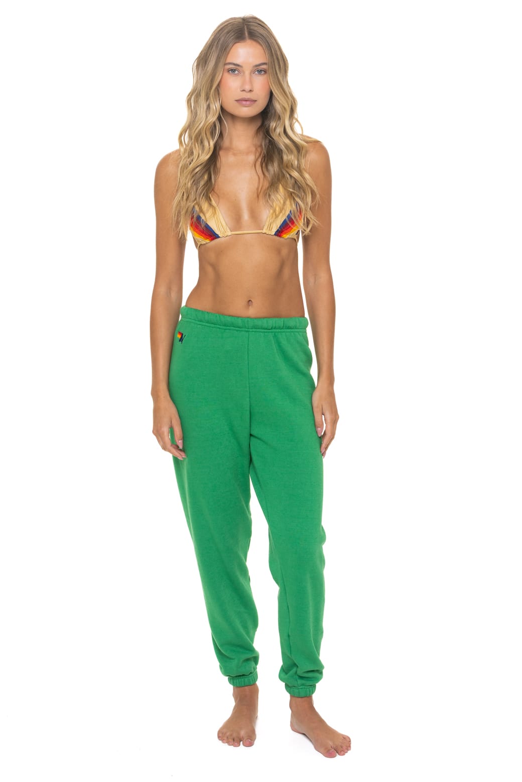 BOLT FADE SWEATPANTS - KELLY GREEN // RED // YELLOW