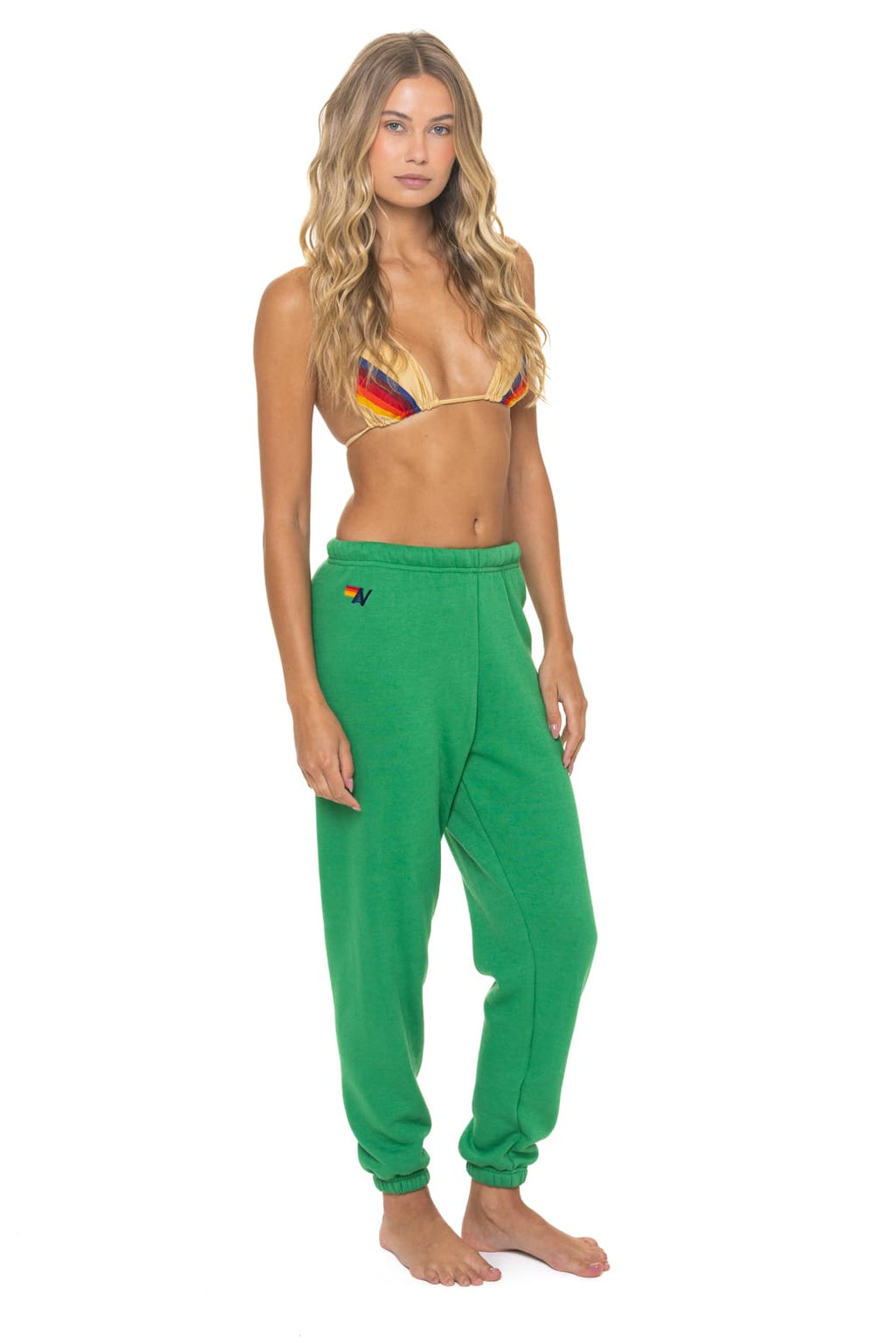 BOLT FADE SWEATPANTS - KELLY GREEN // RED // YELLOW