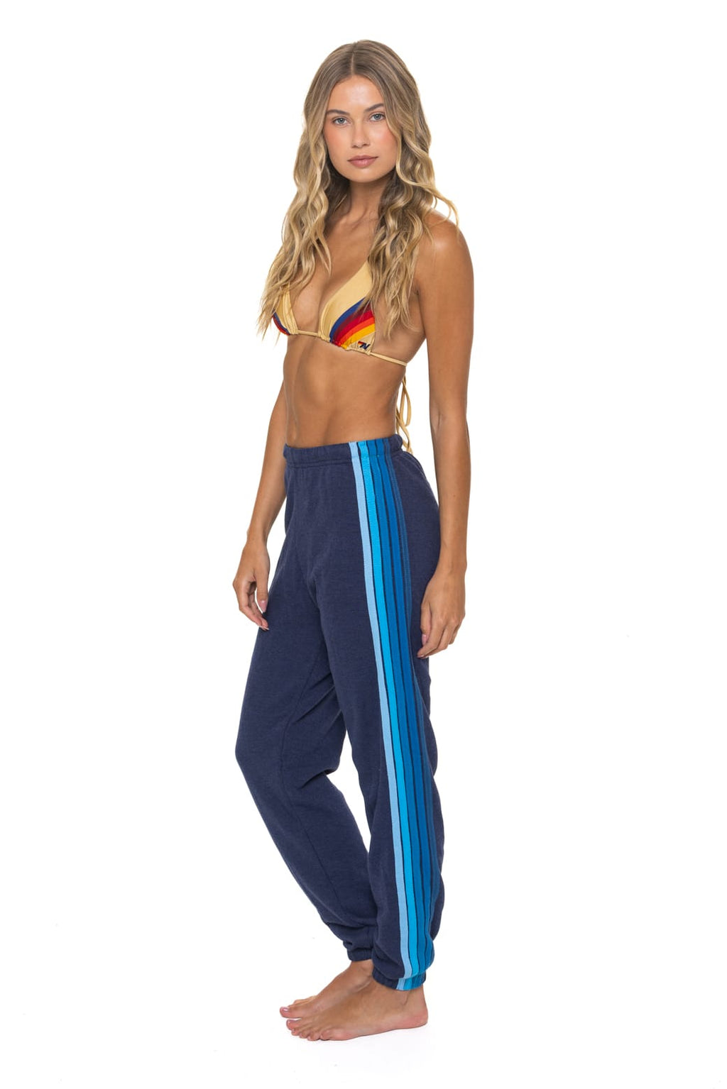 5 STRIPE SWEATPANTS - NAVY // BLUE