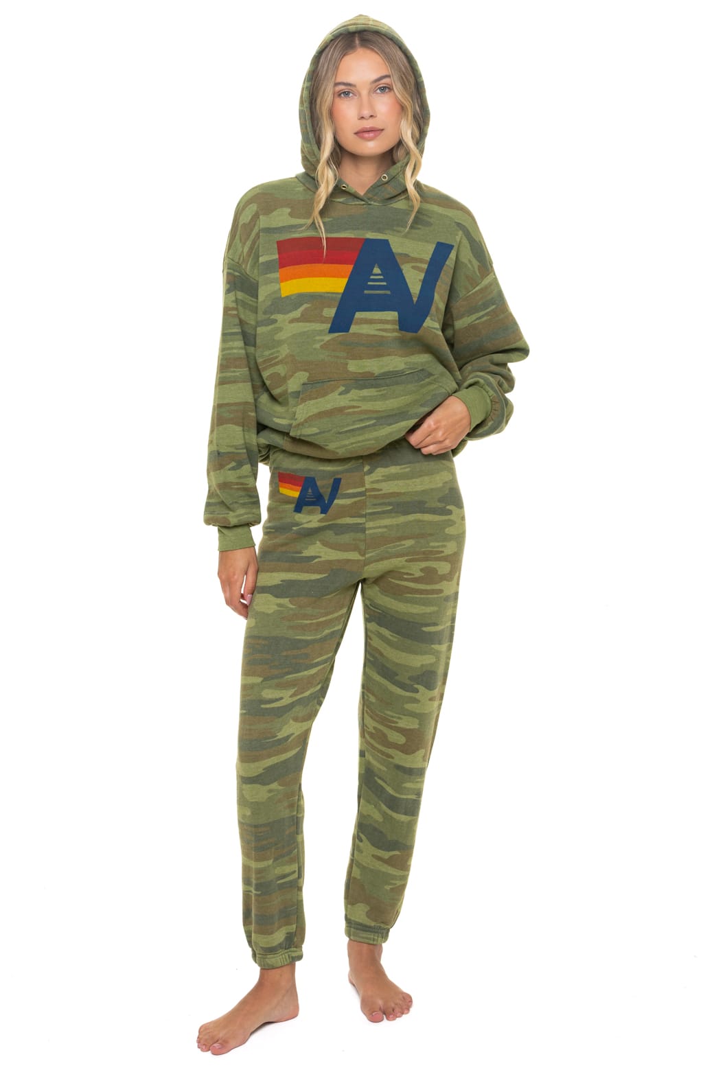 LOGO PULLOVER RELAXED HOODIE - CAMO