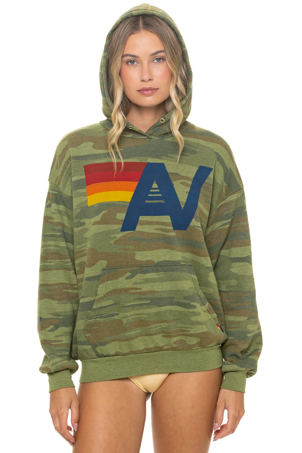 LOGO PULLOVER RELAXED HOODIE - CAMO
