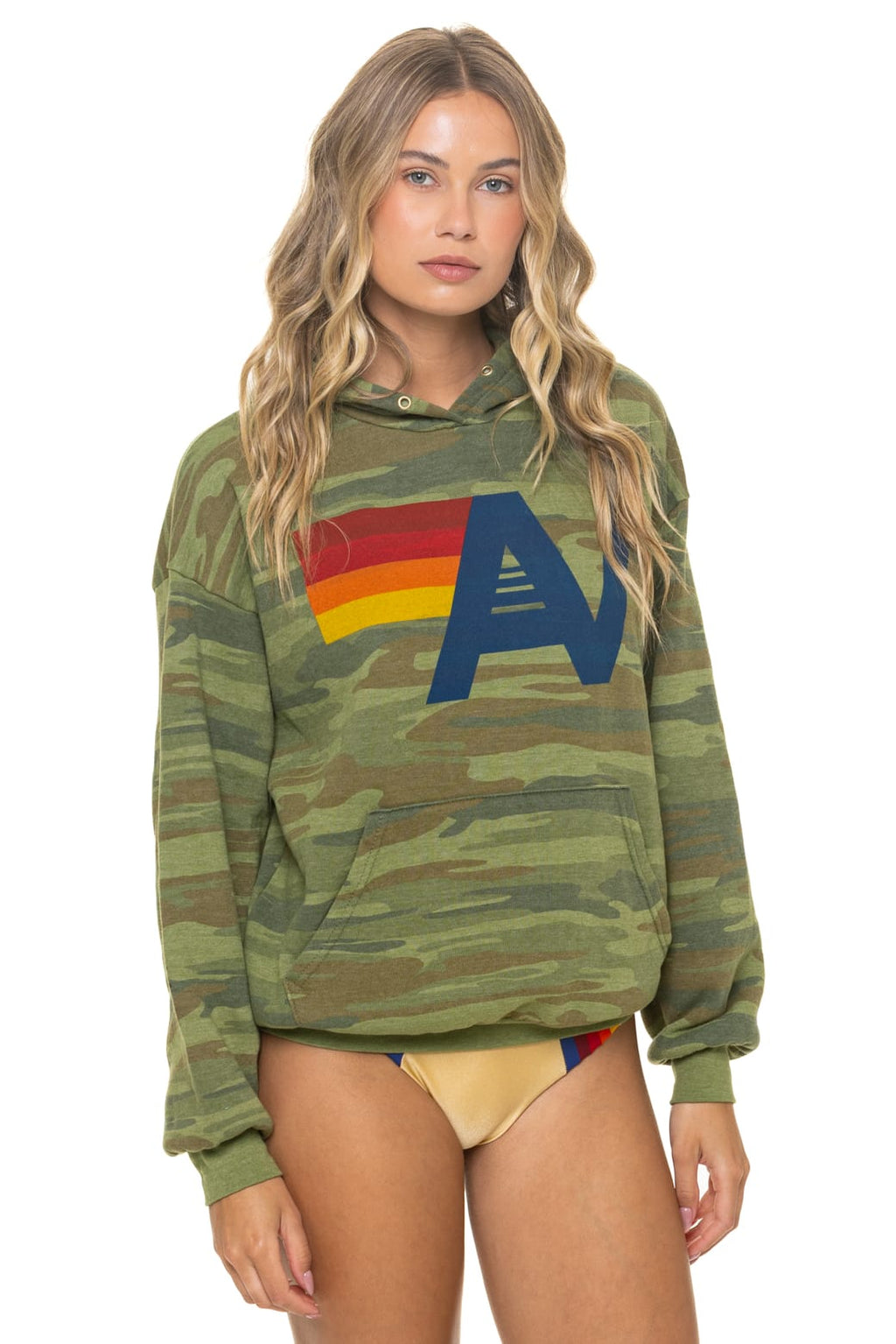 LOGO PULLOVER RELAXED HOODIE - CAMO
