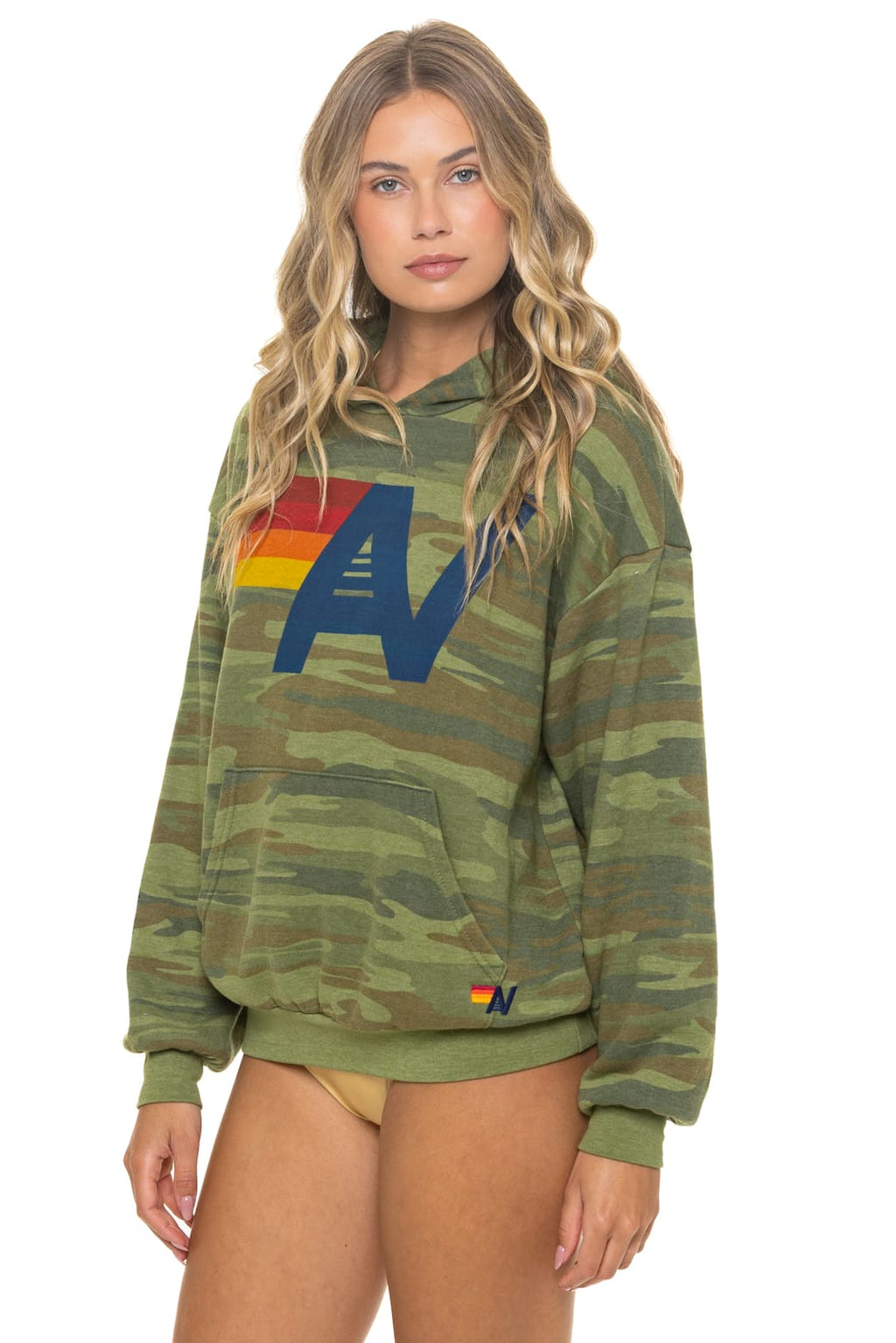 LOGO PULLOVER RELAXED HOODIE - CAMO