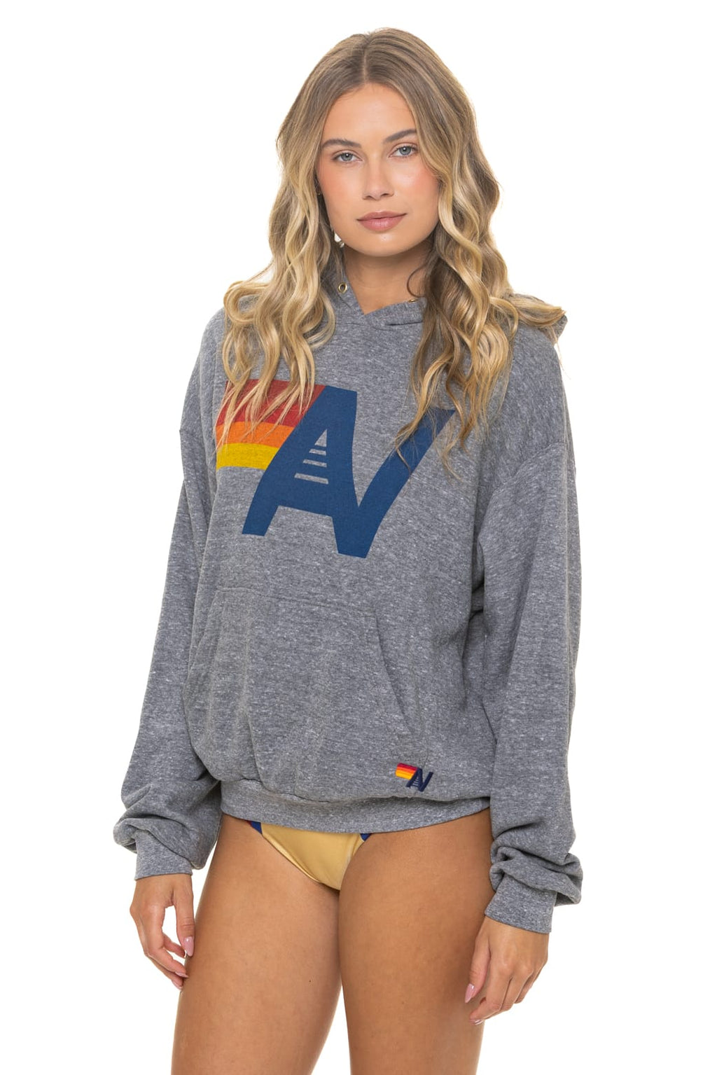 LOGO PULLOVER RELAXED HOODIE - HEATHER GREY