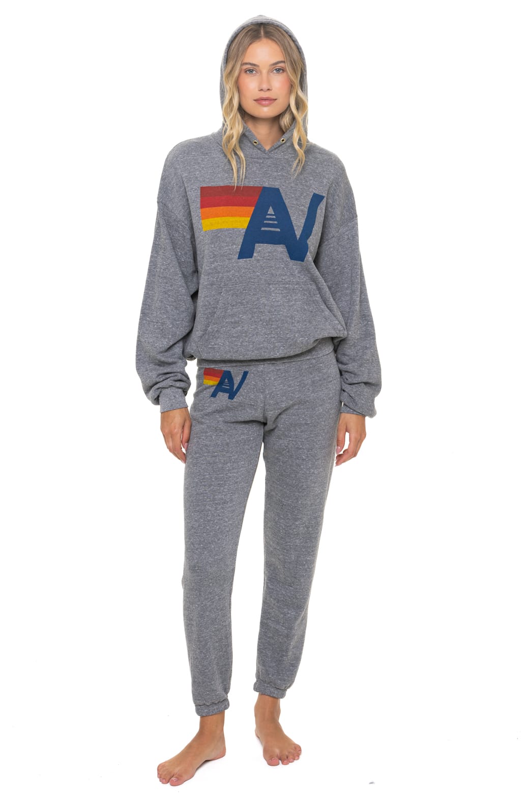 LOGO PULLOVER RELAXED HOODIE - HEATHER GREY