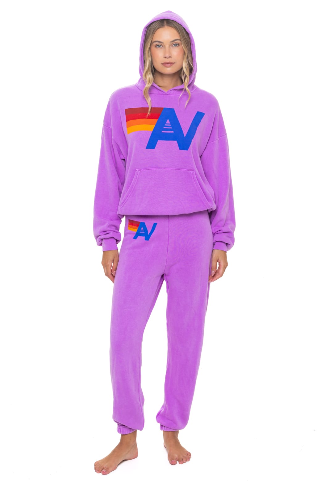 LOGO PULLOVER RELAXED HOODIE - NEON PURPLE