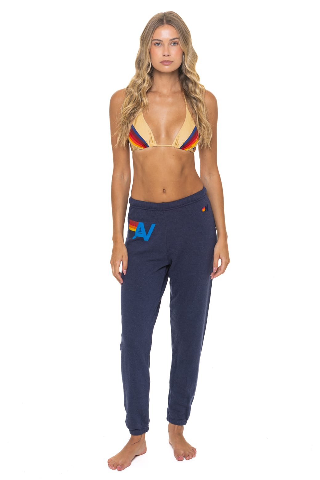 LOGO SWEATPANTS - NAVY