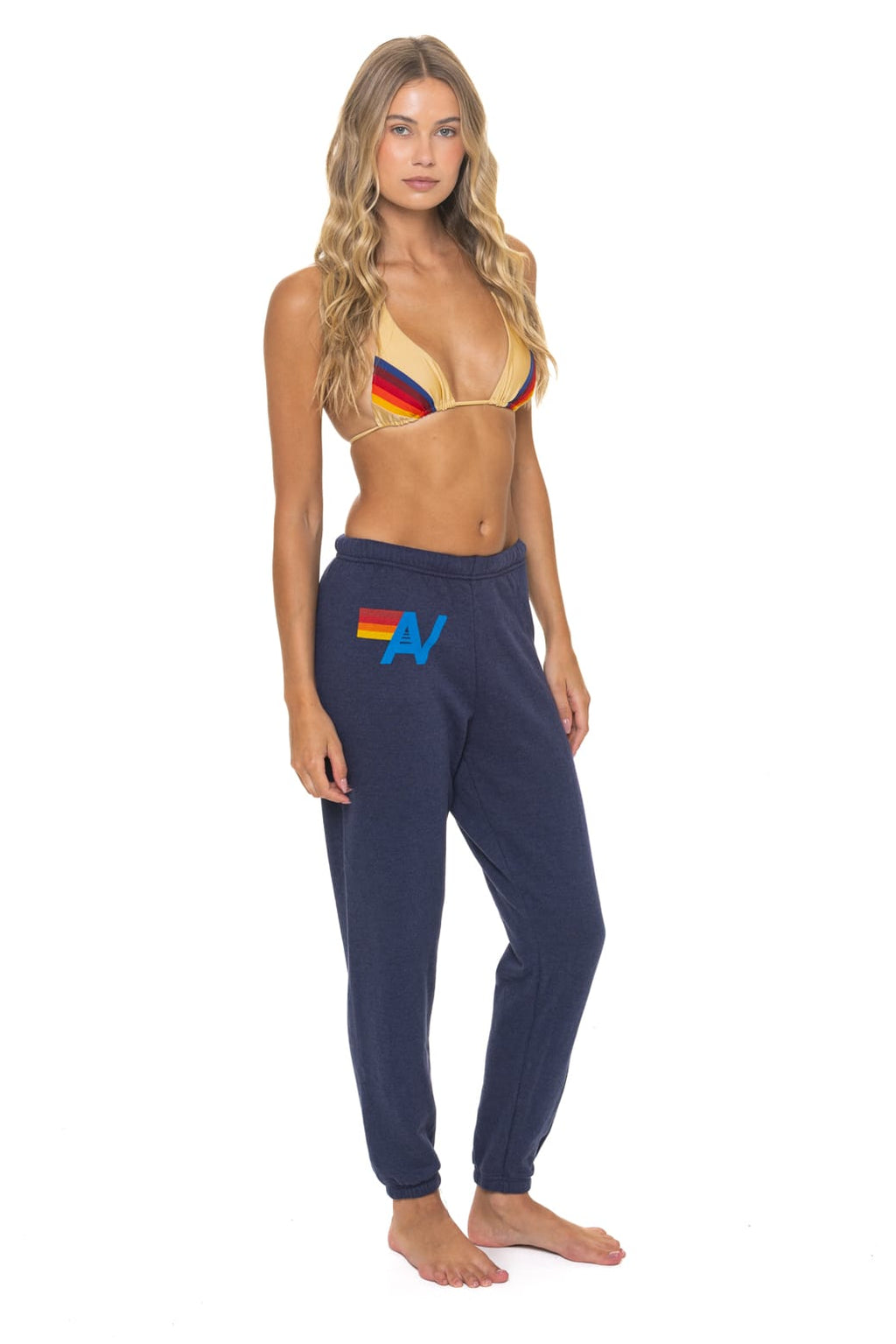 LOGO SWEATPANTS - NAVY
