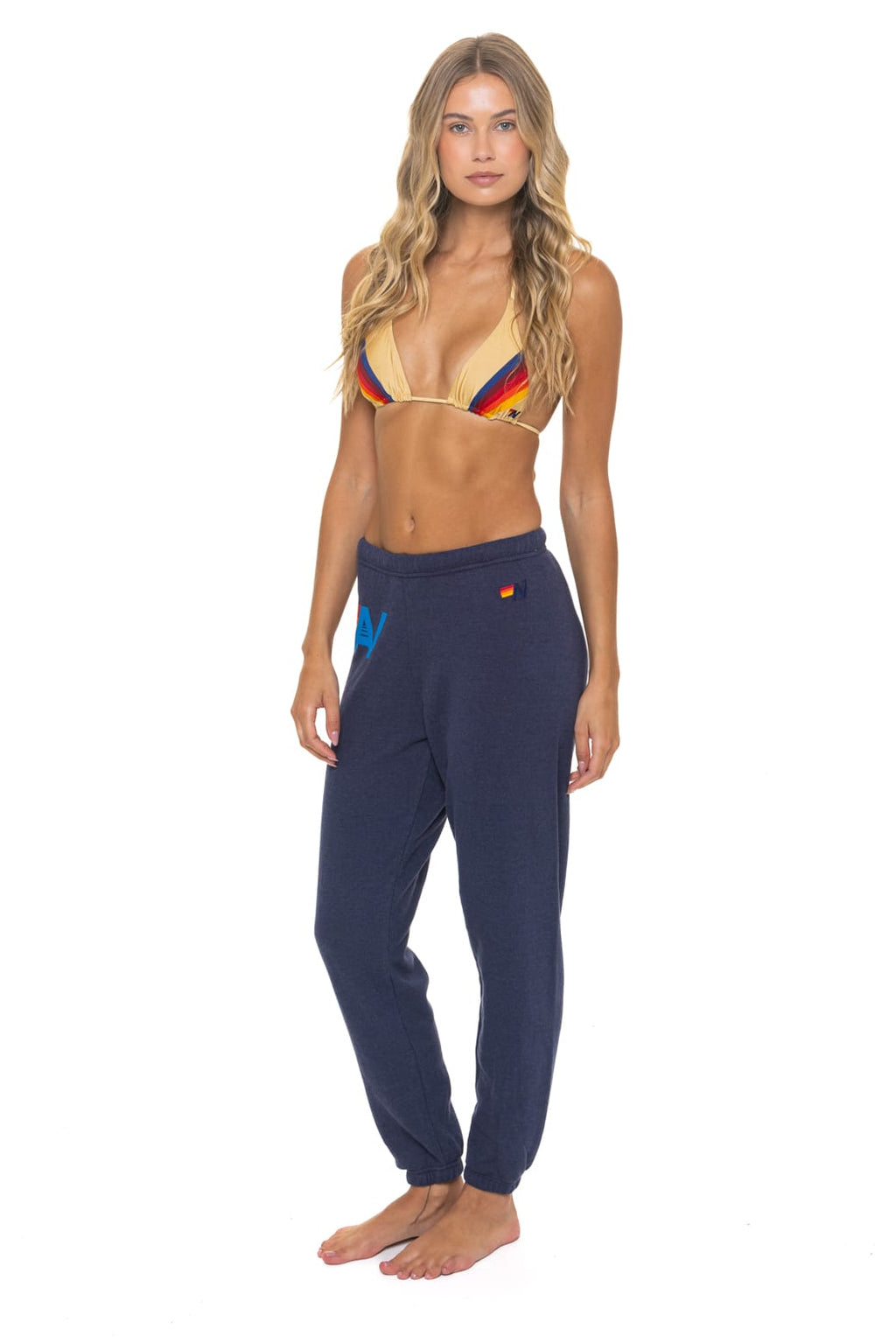 LOGO SWEATPANTS - NAVY
